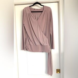 Boston Proper Soft Pink Wrap Blouse